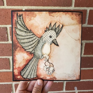 8x8 signed Bird Print