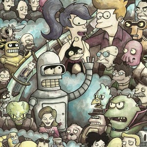 Futurama 11X17 print signed by Patric Bates