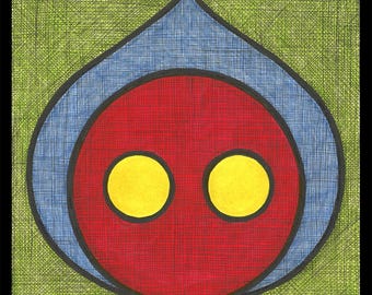 8x8 signed Flatwoods Monster Print