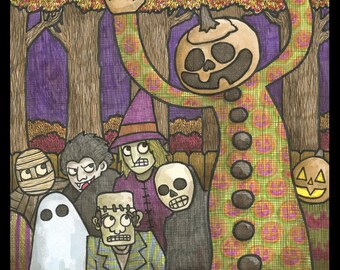 Trick or Treat 3 8x8 signed Print