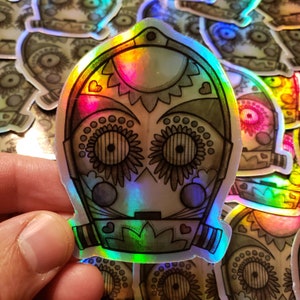 C3po Holographic 3 Inch Sticker