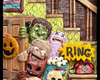 Monster Stairs (clay) Signed 8x10 Print