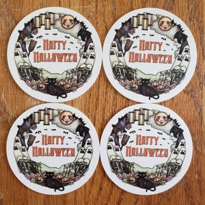 Set of 4 Halloween Coasters