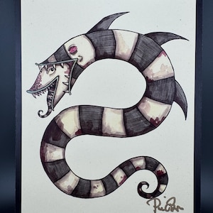 Beetlejuice Sandworm 8x10 signed print