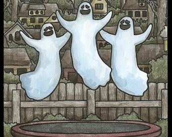 8x8 signed Ghost Trampoline Print