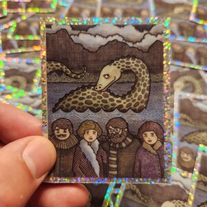 Loch Ness Monster 3 Inch glitter sticker