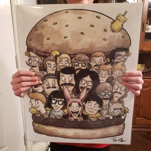 Bob&#39;s Burgers big 16x20 signed poster