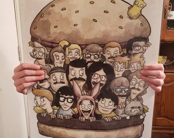 Bob's Burgers big 16x20 signed poster