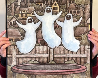 Big 16x16 Ghost Trampoline Signed Poster