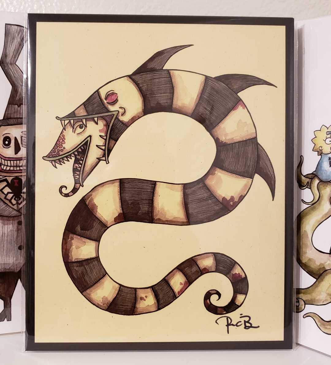 Beetlejuice Sandworm 8x10 Signed Print - Etsy
