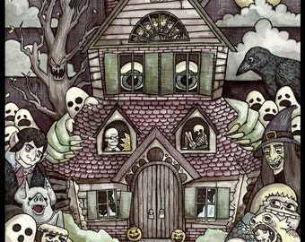 Haunted House signed 8x10 print