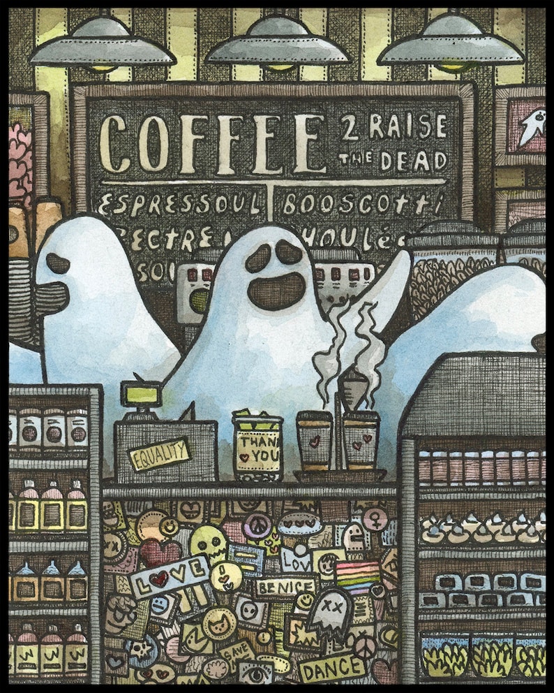 Ghost Coffee Signed 8x10 Print image 1