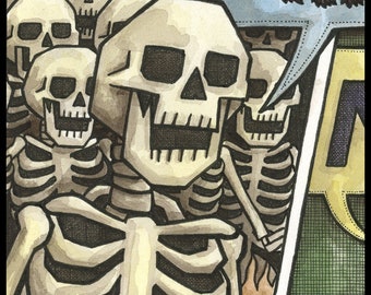 Skeleton Comic signed 8x10 print