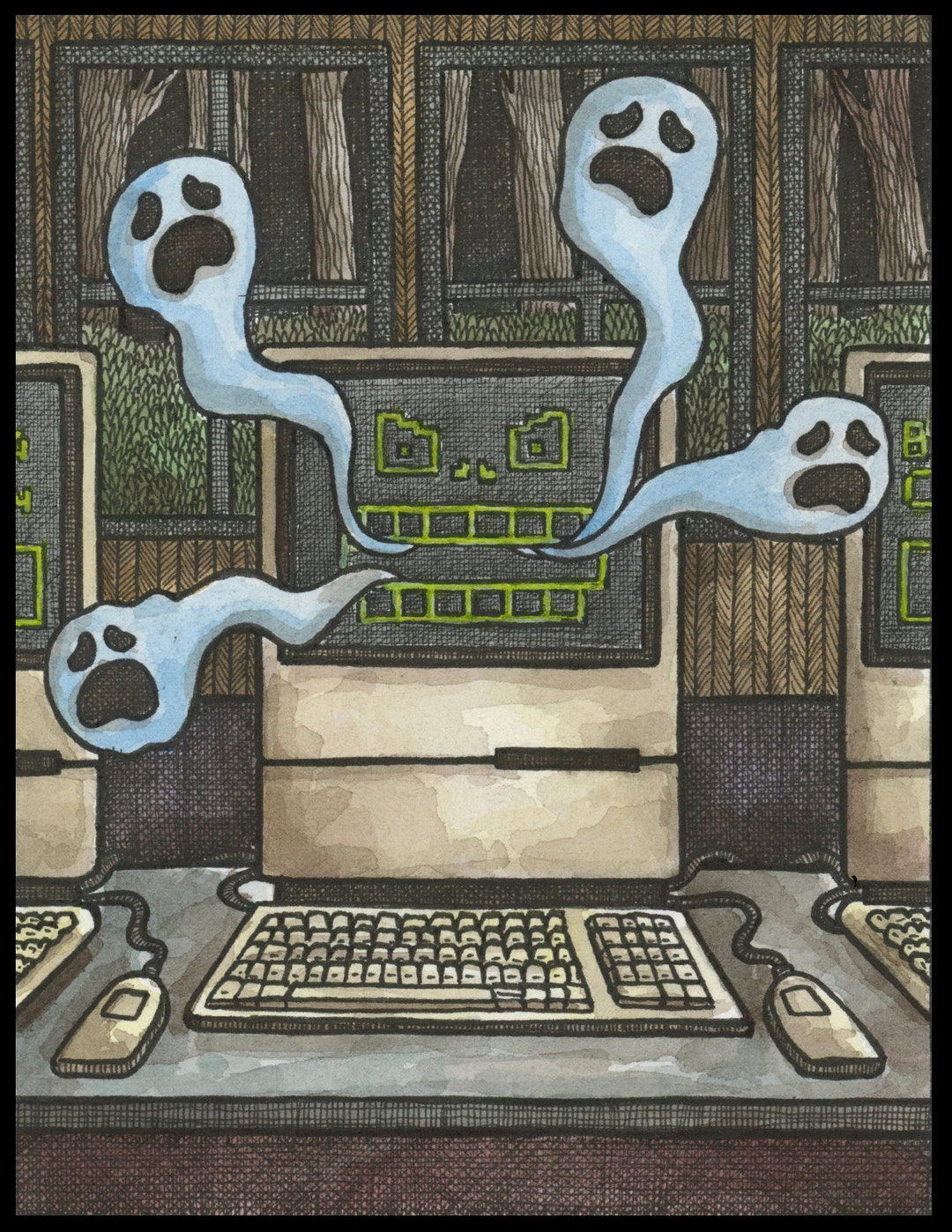 Ghost Computer Signed 8x10 Print - Etsy