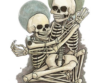 Skeleton #3 8x10 Signed Print by Patric Bates
