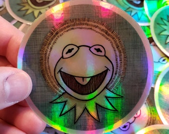 Kermit the Frog Holographic Sticker