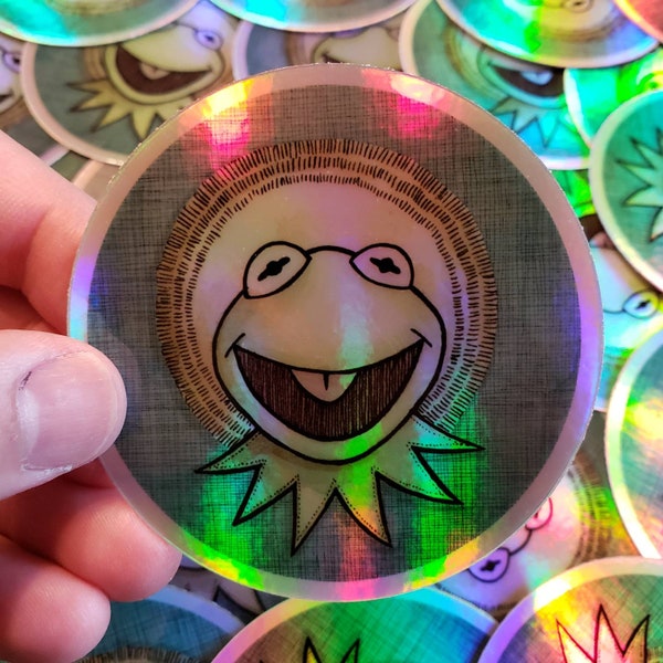 Kermit the Frog Holographic Sticker