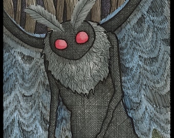 Mothman II signed 8x10 print