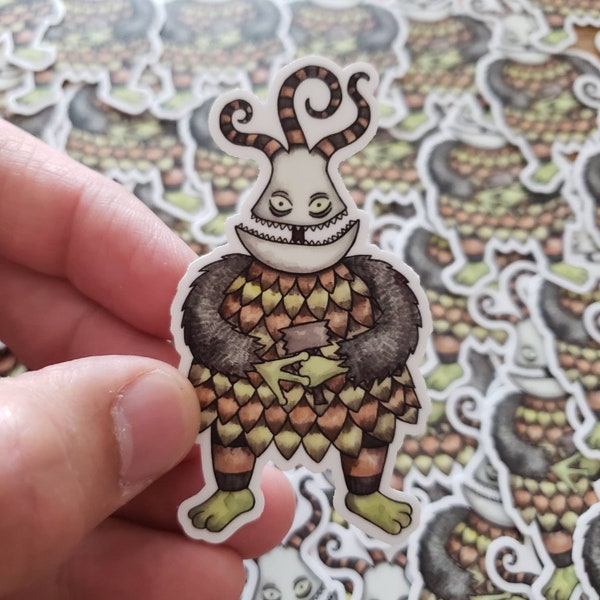 Harlequin Monster 3 inch Sticker Nightmare