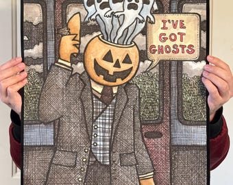 Big 16x20 Signed Pumpkin Got Ghosts Poster