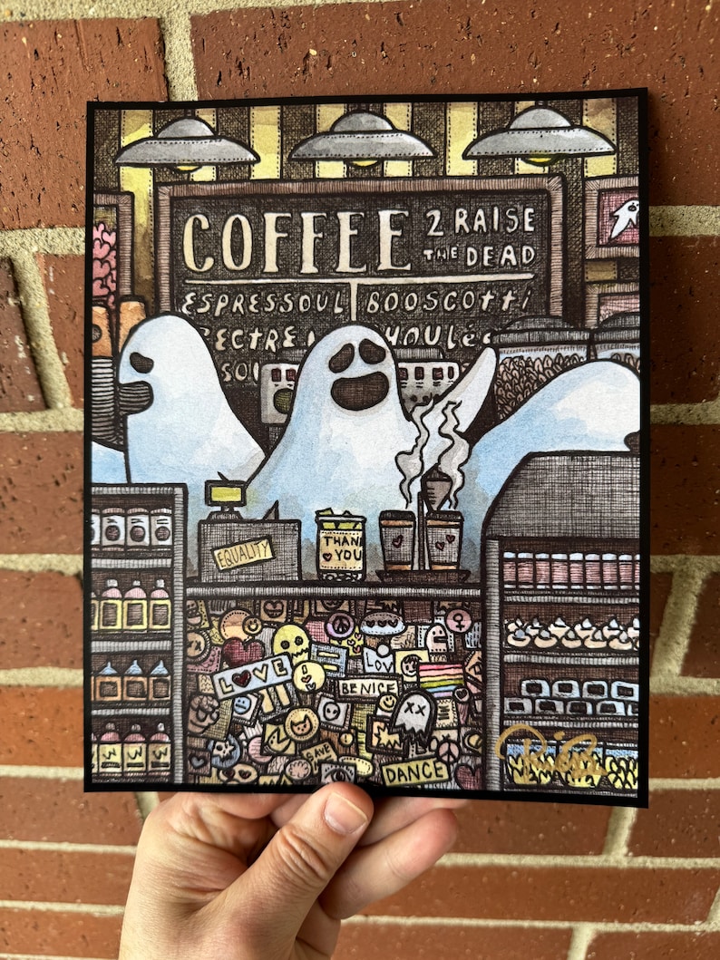 Ghost Coffee Signed 8x10 Print image 2