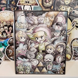 Zelda Windwaker signed 8x10 print