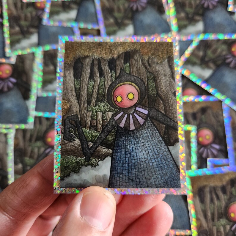 Flatwoods Monster Glitter 3 Inch Vinyl Sticker image 2