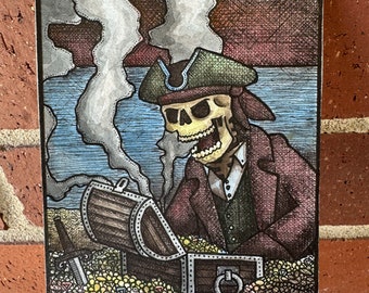 Original Painting - Skeleton Pirate