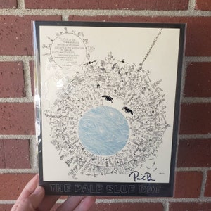 Pale Blue Dot signed 8x10 print
