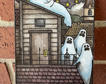 Original Painting - Ghost Roof