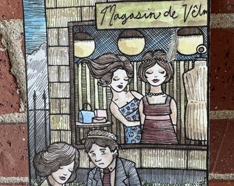 Original Painting - Dress Shop