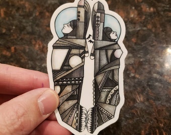 Stasis Twins 4 Inch Vinyl Sticker