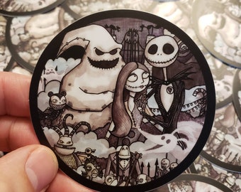 Nightmare Before Christmas 3 Inch Vinyl Sticker