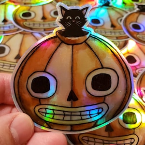 Holographic 3 Inch Vinyl Sticker Over the Garden Wall Enoch