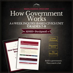 The Civic Lab: How Government Works | Civics Unit Study | Grades 7-8 | PDF