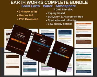 Earth Works Complete Bundle — Homeschool Earth Science Grades 6-8 |  | NGSS Aligned PDF
