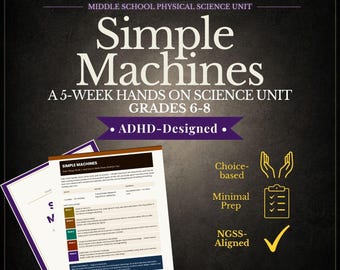 Simple Machines Unit | Hands-On Engineering Grades 6–8 | Mechanical Advantage | NGSS Aligned