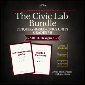 The Civic Lab Complete Bundle | Civics Unit Study | Grades 7–8 | Homeschool PDF