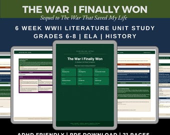 The War I Finally Won Unit Study | Literature, Language Arts, WWII History (PDF Download)