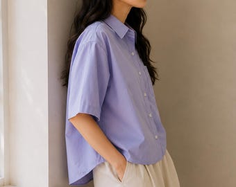 RiVAVIVA Oversized Boxy Button-Up Shirt