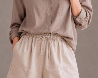 Pantalones cortos de verano de lyocell de corte fácil