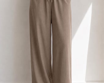 Pantalones anchos de rayas