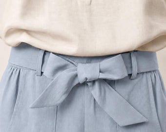 Pantalones cortos de verano con cinturón