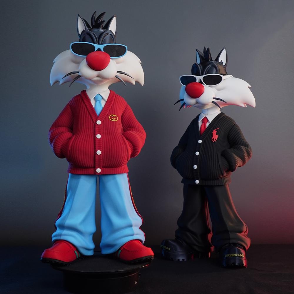 Looney Tunes シルベスター フィギュア Sylvester & Tweety Urban Figure Set |looney Tunes Inspired
