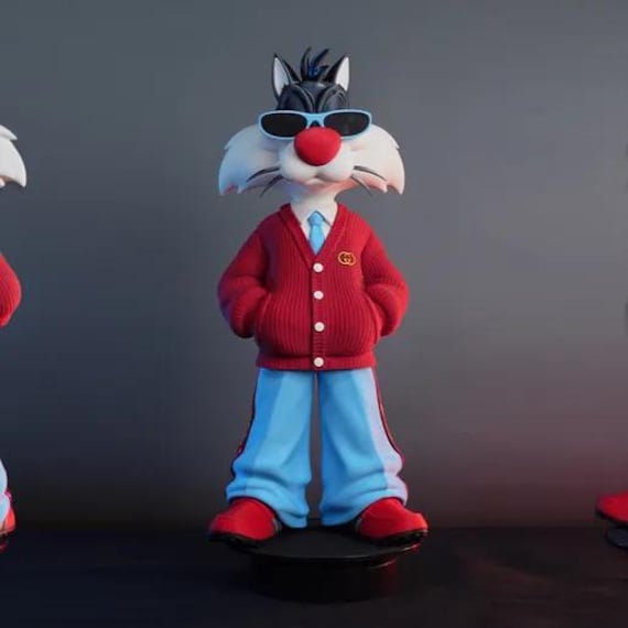 Sylvester & Tweety Urban Figure Set |looney Tunes Inspired