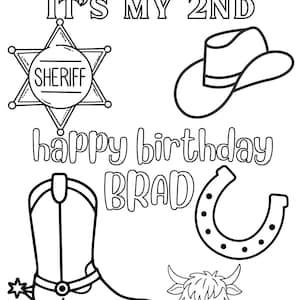 2º rodeio, página para colorir imprimível, download digital