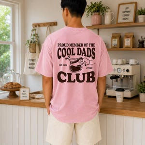 Cool Dads Club Shirt, Funny Dad Coffee Lover Tee, Vintage Comfort Colors Graphic T Shirt, Trendy Father Day Gift Retro Dadcore Aesthetic Tee