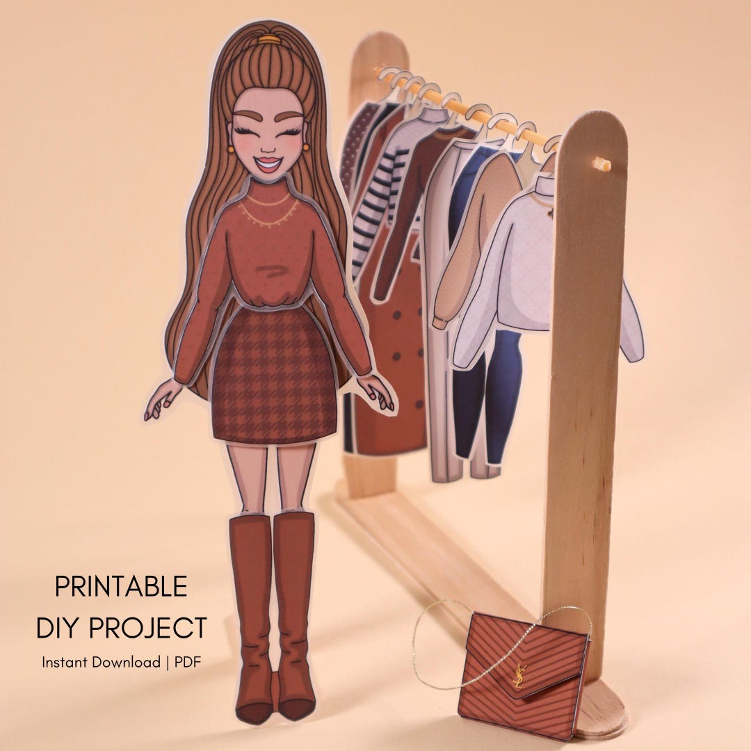 Printable Paper Dolls Dress up Set | Digital Download | Creative Kids ...