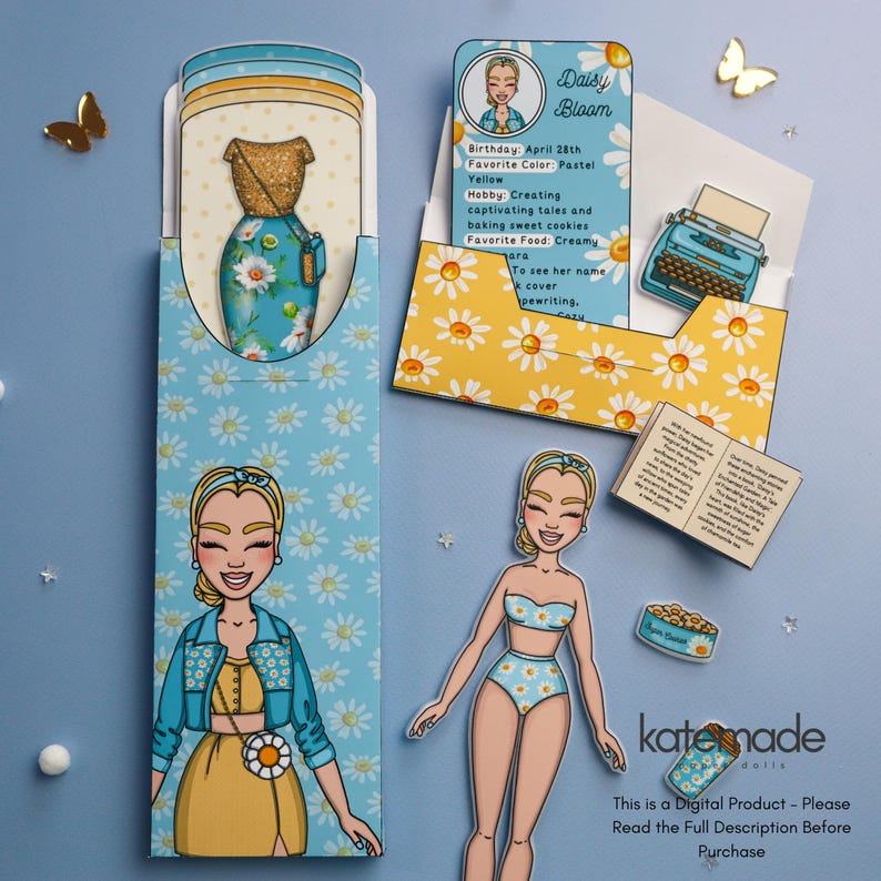 Printable Paper Dolls Dress up Set | Digital Download | Creative Kids ...