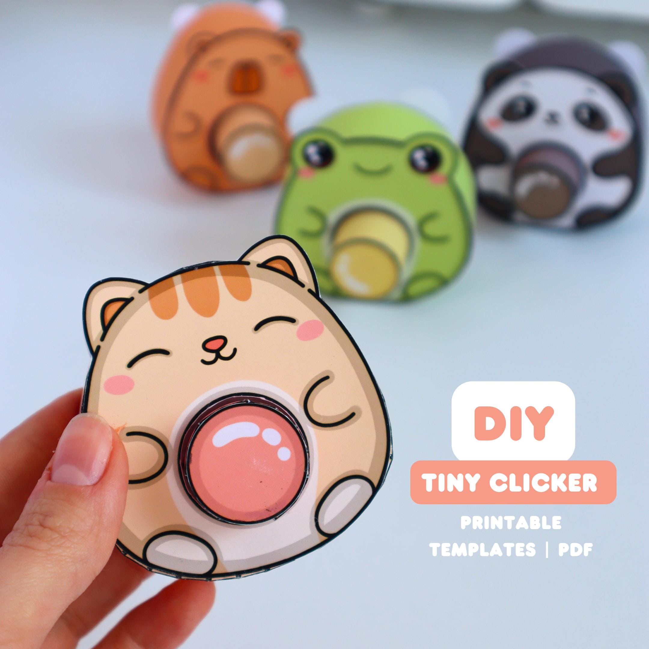 Easy DIY Clicker Toy Printable Cute Animal Paper Craft For Kids 30 Easy DIY Clicker Toy Printable Cute Animal Paper Craft For Kids 30